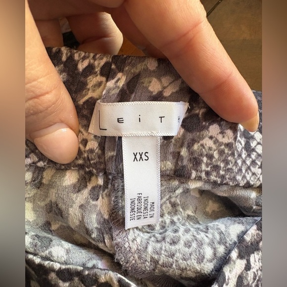 Leith Crop Pant Snakeskin Print Womens XXS Hi Rise Side Zip pockets - Picture 4 of 5